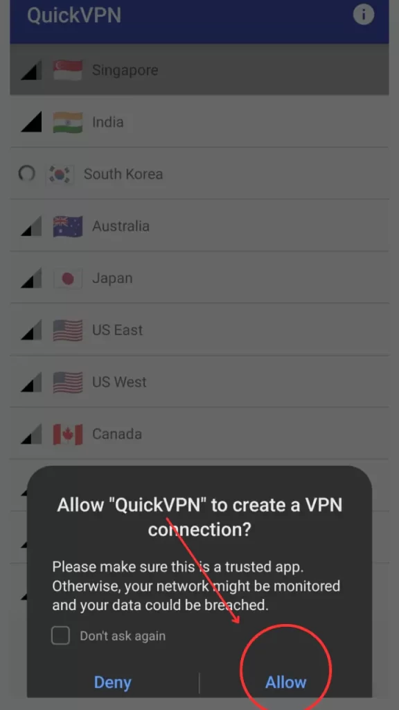 quickvpnvpn connect 2